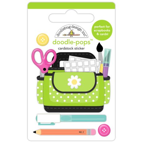 ***Pre-Order*** Doodlebug - Color Me Crafty - Doodle-Pops 3D Stickers - Crafty Girl