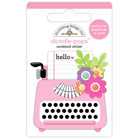 ***Pre-Order*** Doodlebug - Color Me Crafty - Doodle-Pops 3D Stickers - Just a Note