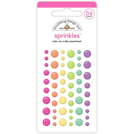 ***Pre-Order*** Doodlebug - Color Me Crafty - Sprinkles Adhesive Enamel Shapes