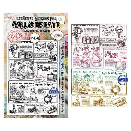 ***Pre-Order*** AALL And Create - A7 Stamp Set - The Daily News - #1342