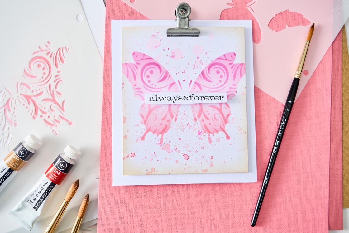 Sizzix - Layered Stencils 4PK Butterflies by Willow Wolfe