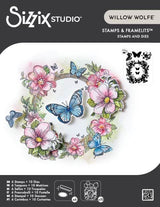 Sizzix - Clear Stamps Set 6PK w/10PK Framelits Artful Blooms by Willow Wolfe