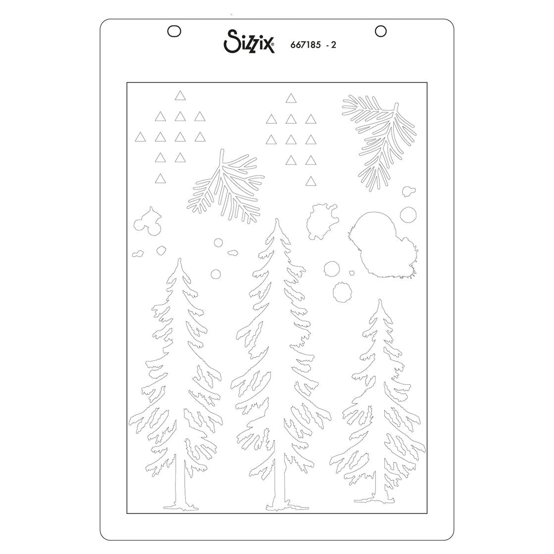 Sizzix - Clear Stamps Set 13PK w/1PK Stencils Set Outdoor Essentials by 49 and Market