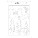Sizzix - Clear Stamps Set 13PK w/1PK Stencils Set Outdoor Essentials by 49 and Market