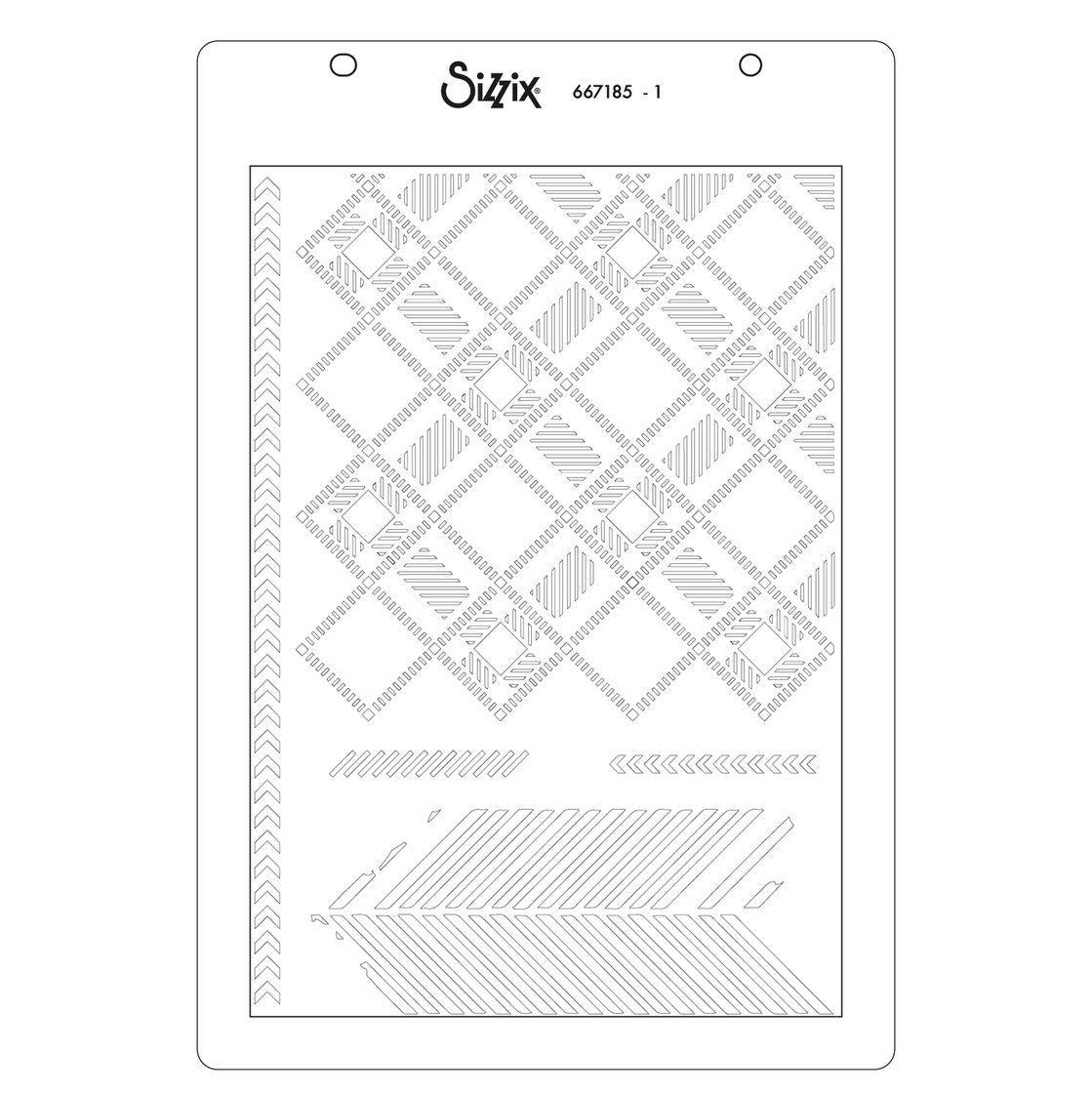 Sizzix - Clear Stamps Set 13PK w/1PK Stencils Set Outdoor Essentials by 49 and Market