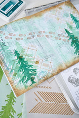 Sizzix - Clear Stamps Set 13PK w/1PK Stencils Set Outdoor Essentials by 49 and Market