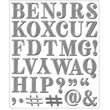 Sizzix - Clear Stamps Set 36PK Textured Alphabet by 49 and Market