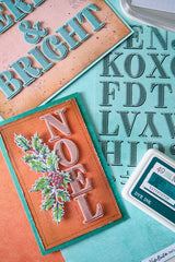 Sizzix - Clear Stamps Set 36PK Textured Alphabet by 49 and Market
