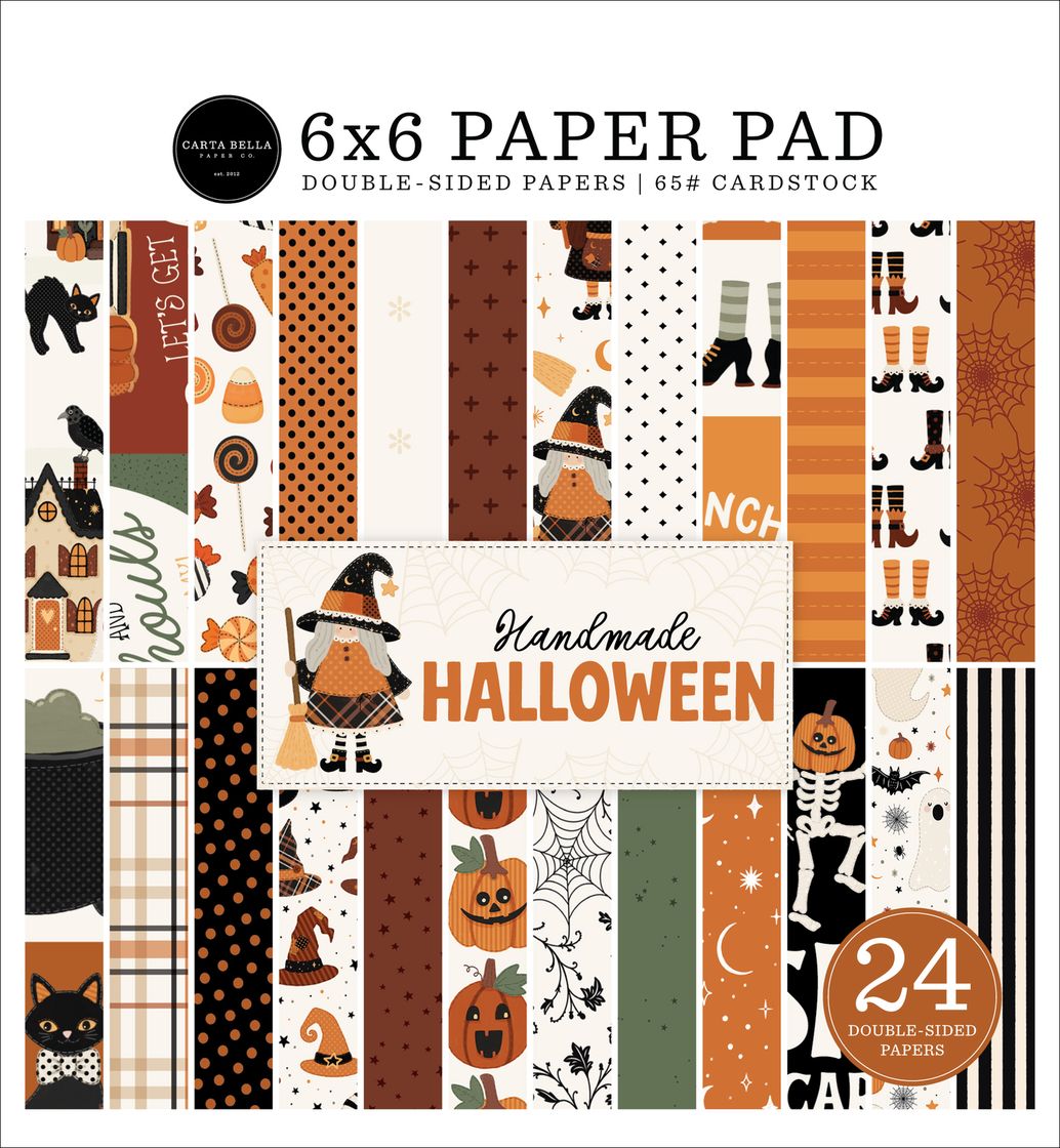 ***Pre-Order*** Carta Bella - Handmade Halloween - Double-Sided Paper Pad 6"X6"