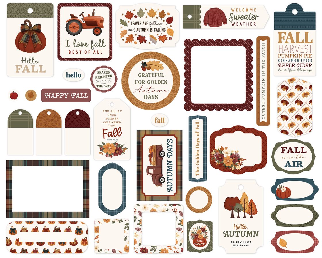 ***Pre-Order*** Carta Bella - Here Comes Autumn - Frames & Tags