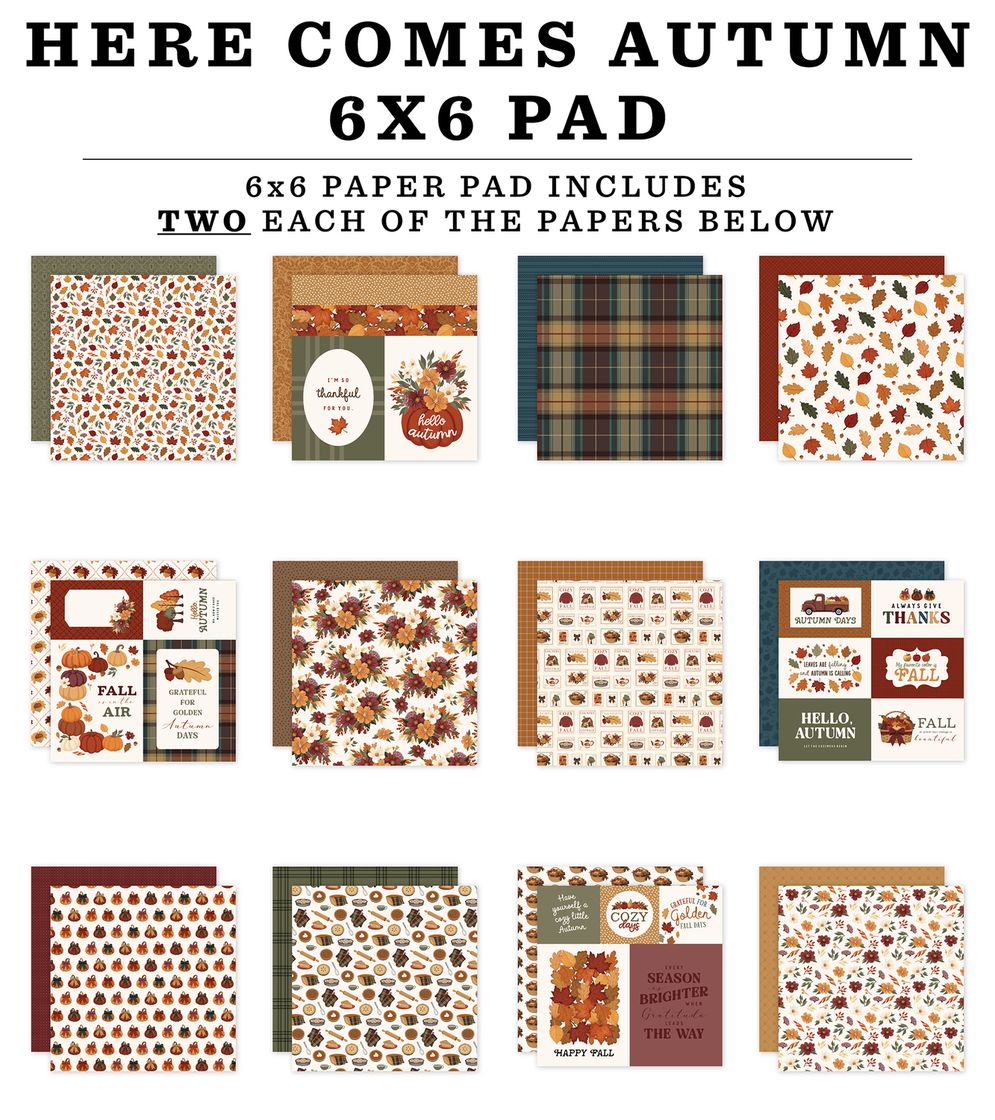 ***Pre-Order*** Carta Bella - Here Comes Autumn - 6x6 Paper Pad