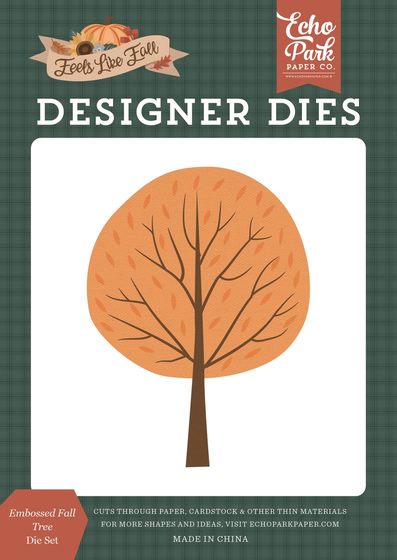 ***Pre-Order*** Echo Park - Feels Like Fall - Embossed Fall Tree Die Set