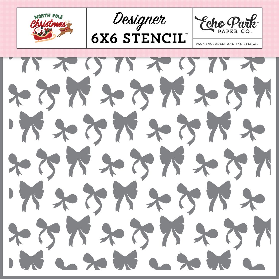 ***Pre-Order*** Echo Park - North Pole Christmas - Wrapped In A Bow Stencil