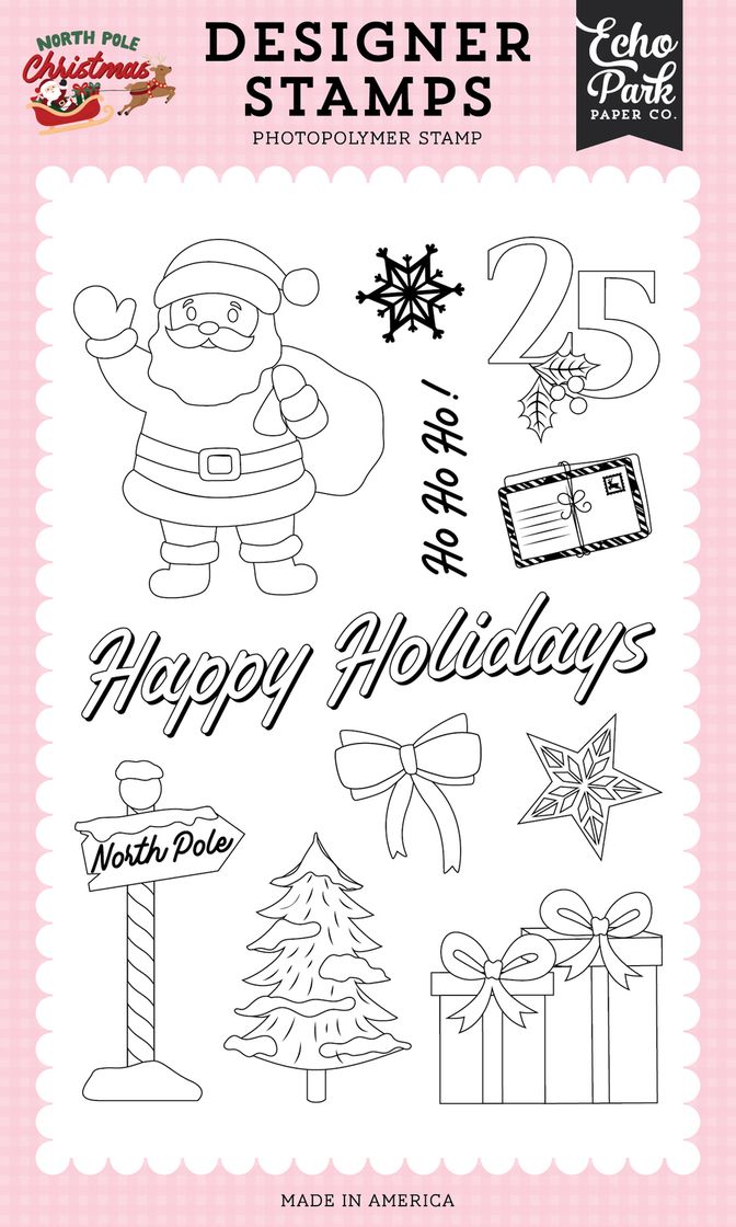 ***Pre-Order*** Echo Park - North Pole Christmas - North Pole Sign Stamp Set