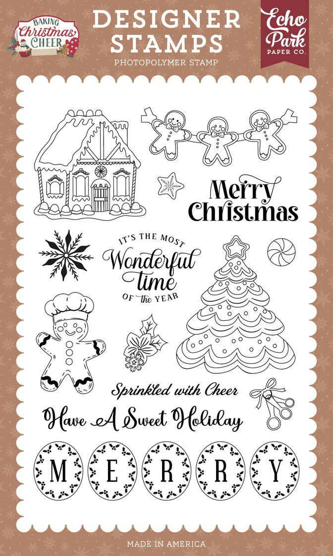 ***Pre-Order*** Echo Park - Baking Christmas Cheer - Sprinkled With Cheer Stamp Set