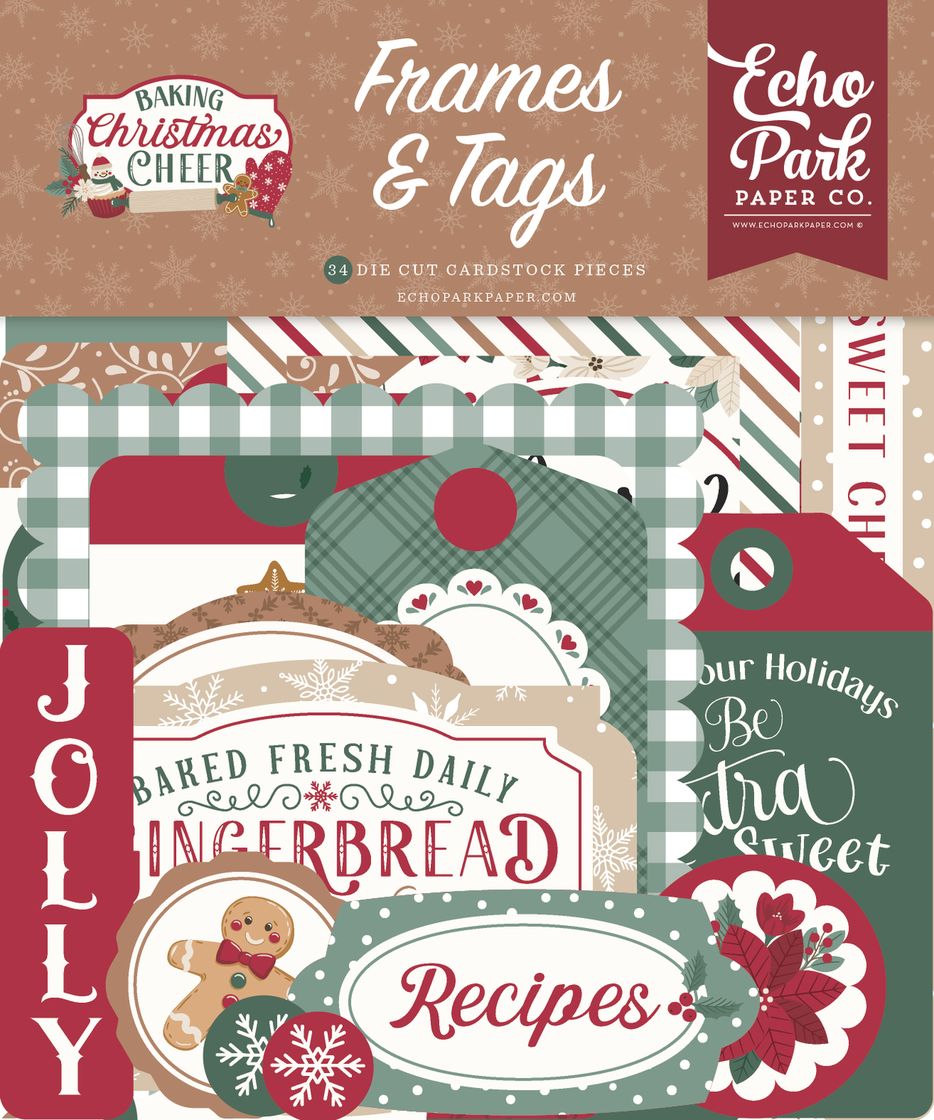 ***Pre-Order*** Echo Park - Baking Christmas Cheer - Frames & Tags