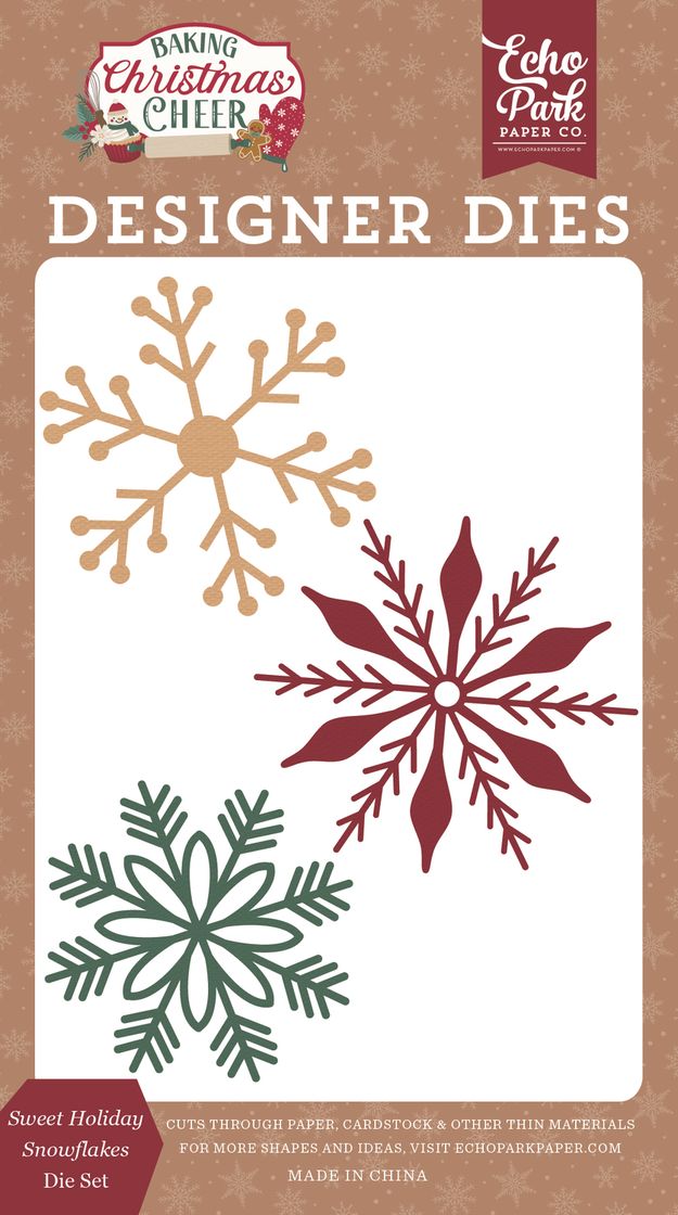***Pre-Order*** Echo Park - Baking Christmas Cheer - Sweet Holiday Snowflakes Die Set