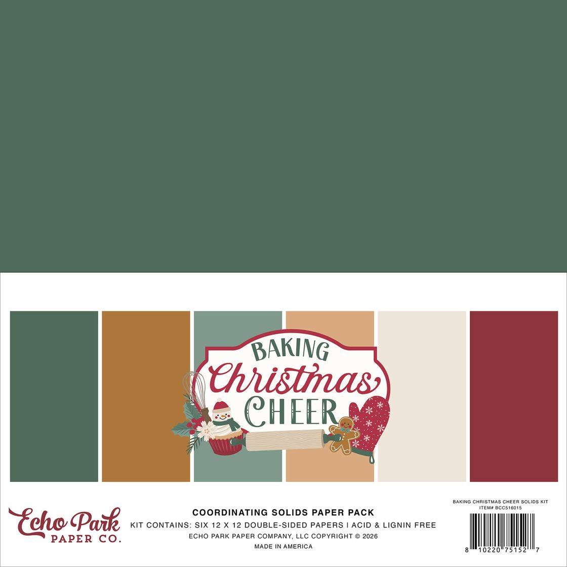 ***Pre-Order*** Echo Park - Baking Christmas Cheer - Solids Kit