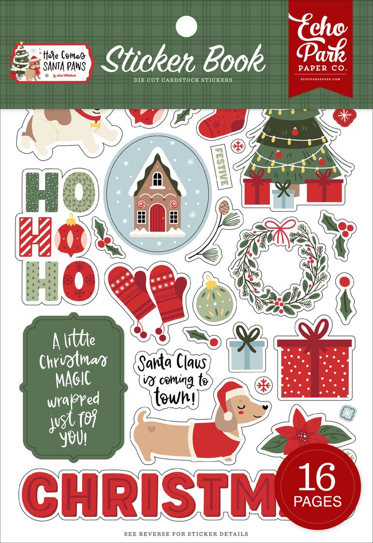 ***Pre-Order*** Echo Park - Here Comes Santa Paws - Sticker Book