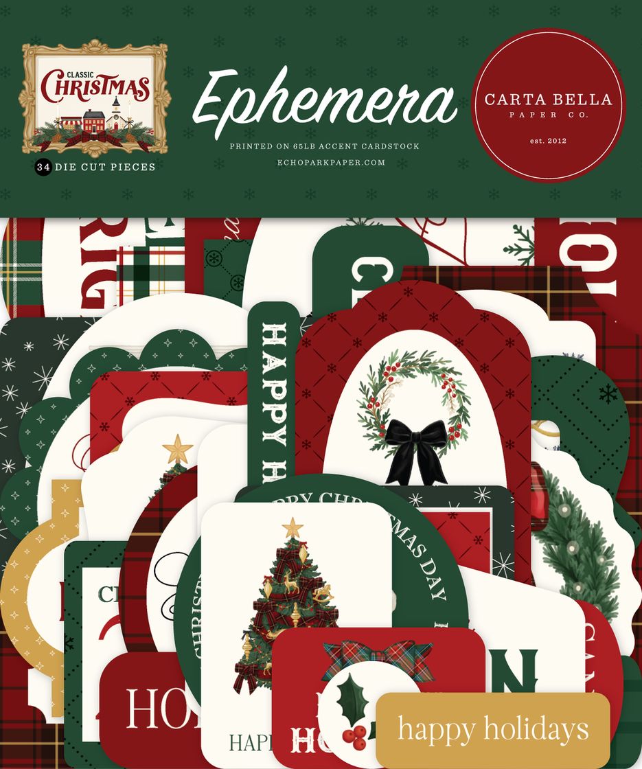 ***Pre-Order*** Carta Bella - Classic Christmas - Ephemera