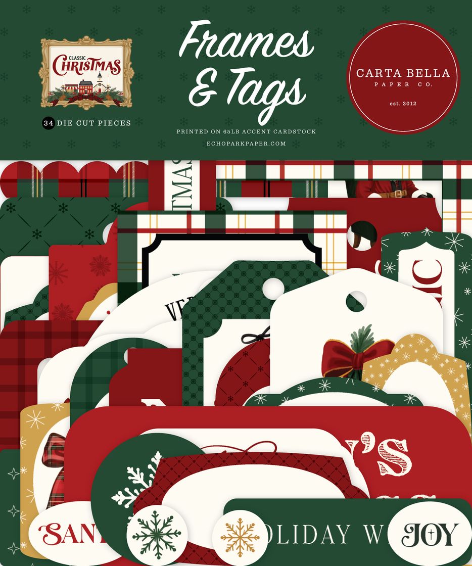 ***Pre-Order*** Carta Bella - Classic Christmas - Frames & Tags