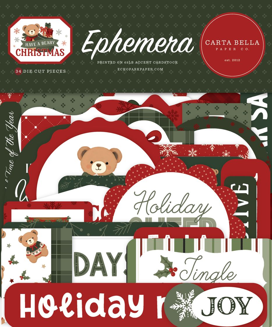 ***Pre-Order*** Carta Bella - Have A Beary Christmas - Ephemera