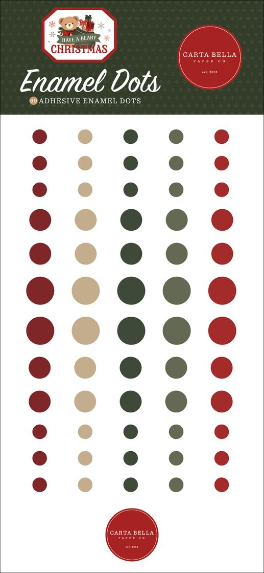 ***Pre-Order*** Carta Bella - Have A Beary Christmas - Enamel Dots