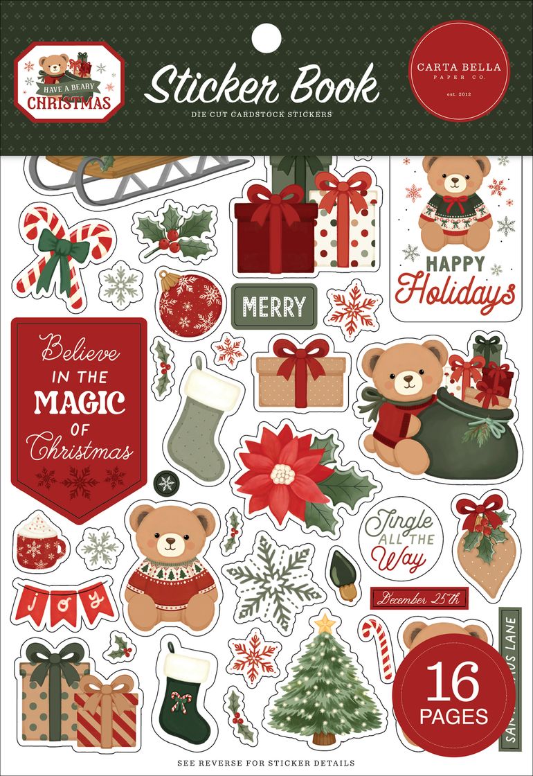 ***Pre-Order*** Carta Bella - Have A Beary Christmas - Sticker Book