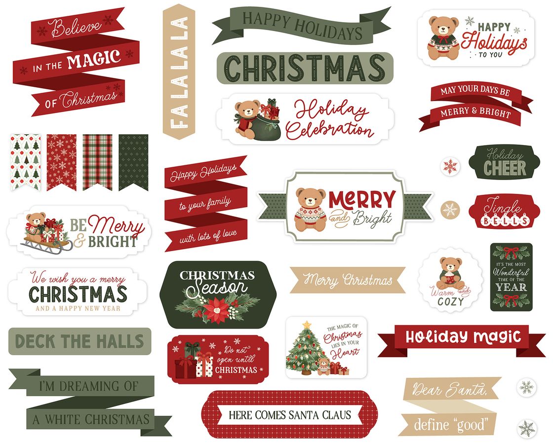 ***Pre-Order*** Carta Bella - Have A Beary Christmas - Titles & Phrases