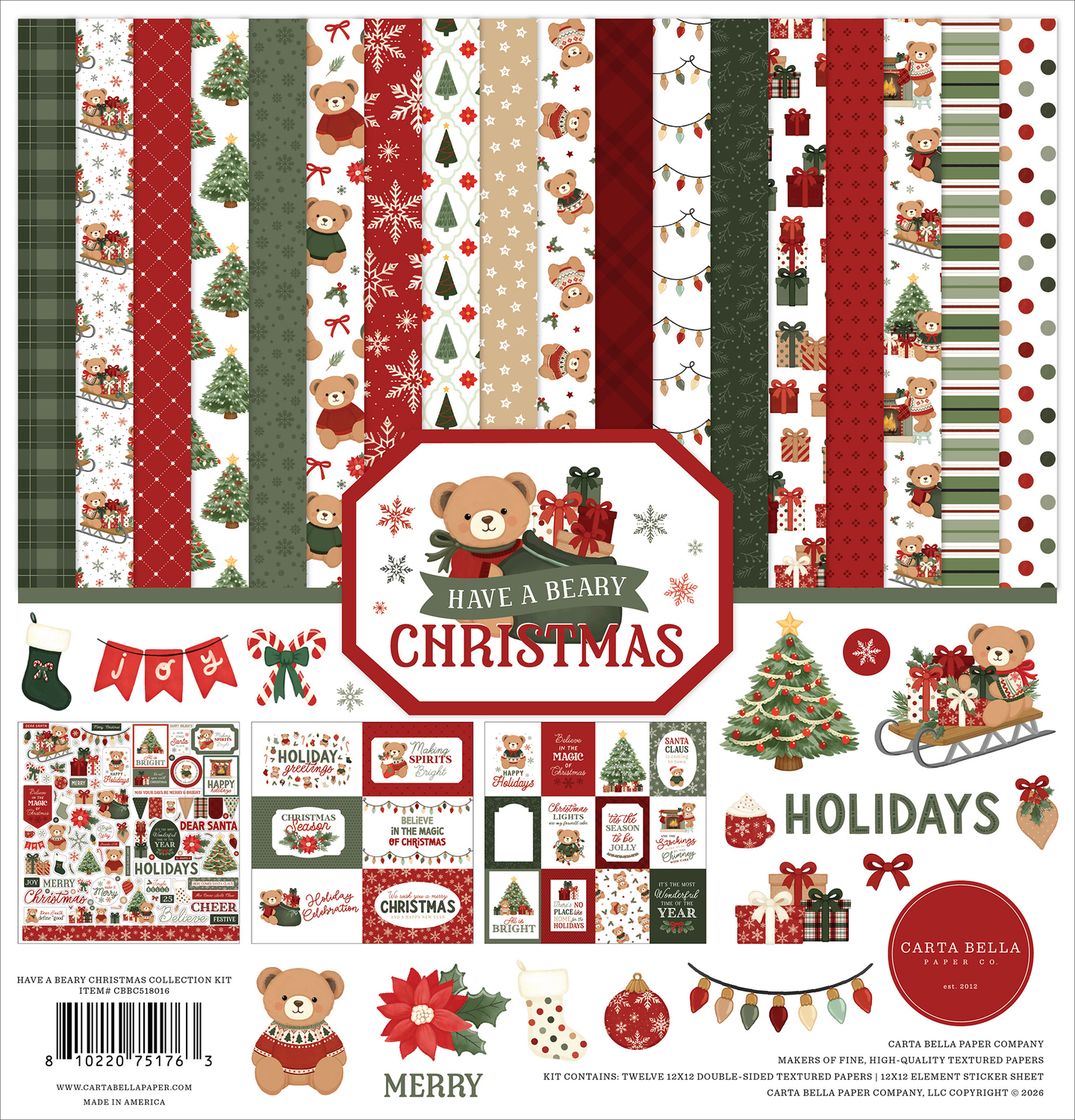 ***Pre-Order*** Carta Bella - Have A Beary Christmas - Collection Kit
