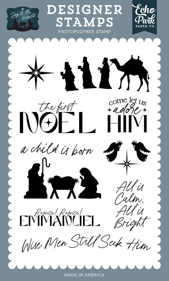 ***Pre-Order*** Echo Park - Joy To The World - Rejoice Rejoice Stamp Set