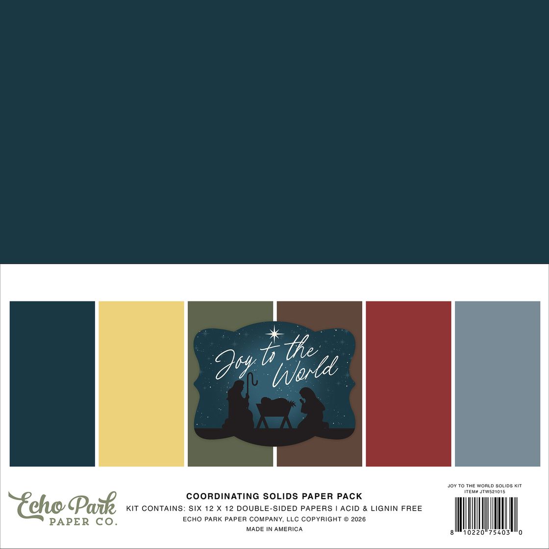 ***Pre-Order*** Echo Park - Joy To The World - Solids Kit