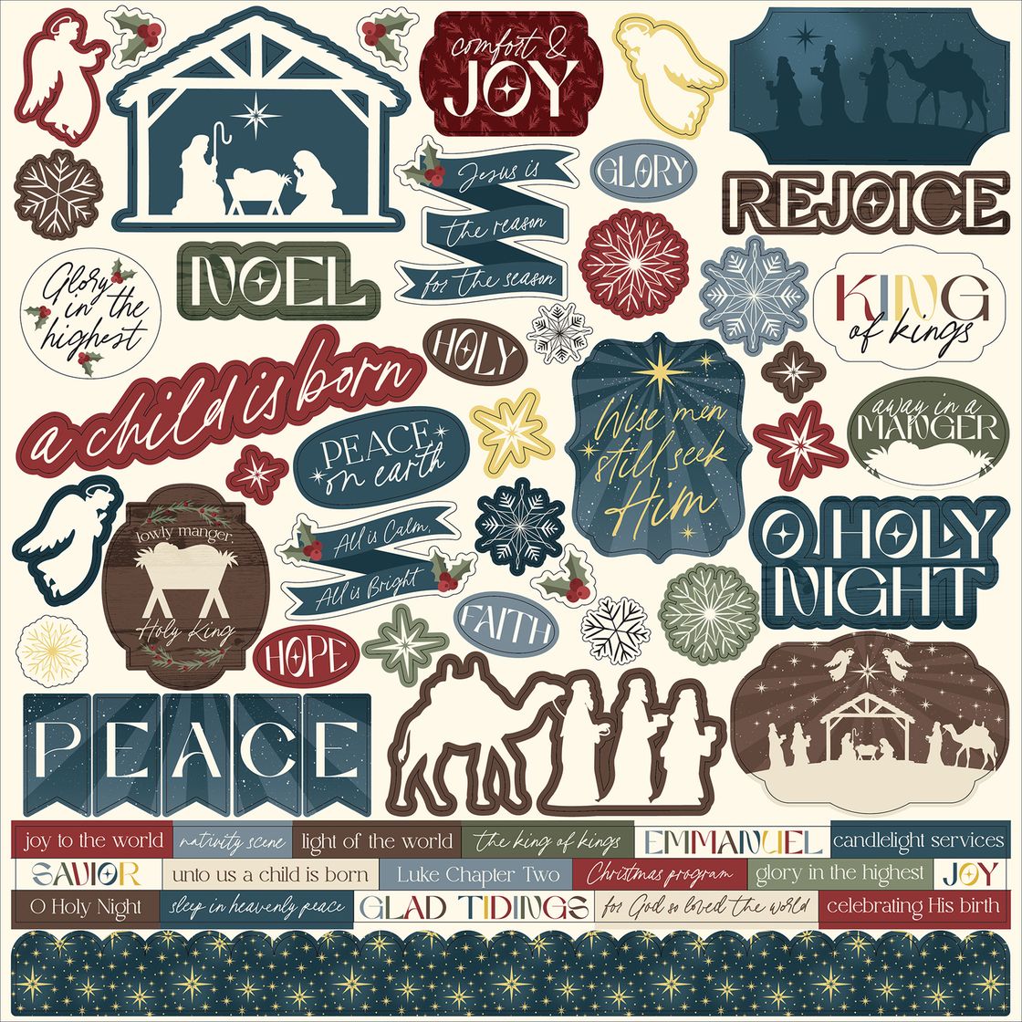 ***Pre-Order*** Echo Park - Joy To The World - Element Sticker