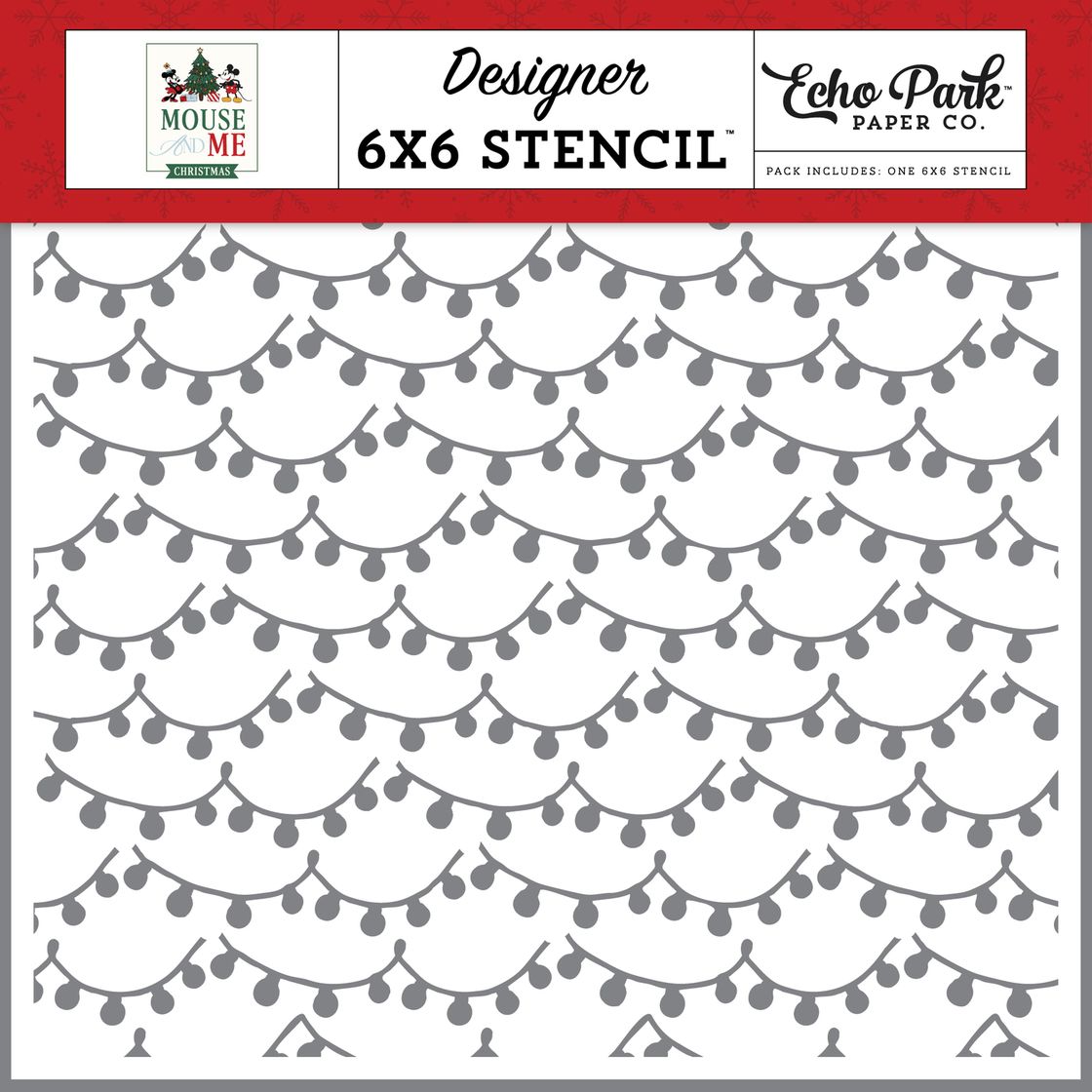 ***Pre-Order*** Echo Park - Mouse And Me Christmas - Holiday Lights Stencil