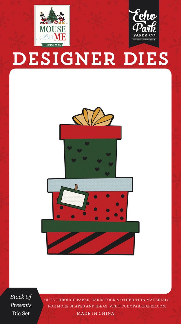 ***Pre-Order*** Echo Park - Mouse And Me Christmas - Stack Of Presents Die Set