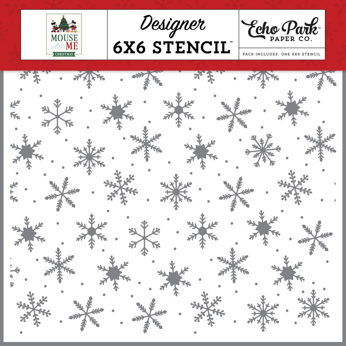 ***Pre-Order*** Echo Park - Mouse And Me Christmas - Seasonal Snowflakes Stencil
