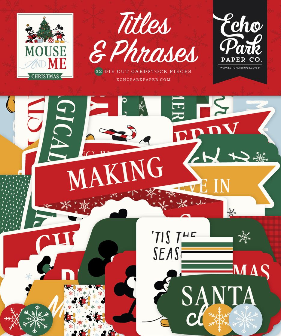 ***Pre-Order*** Echo Park - Mouse And Me Christmas - Titles & Phrases