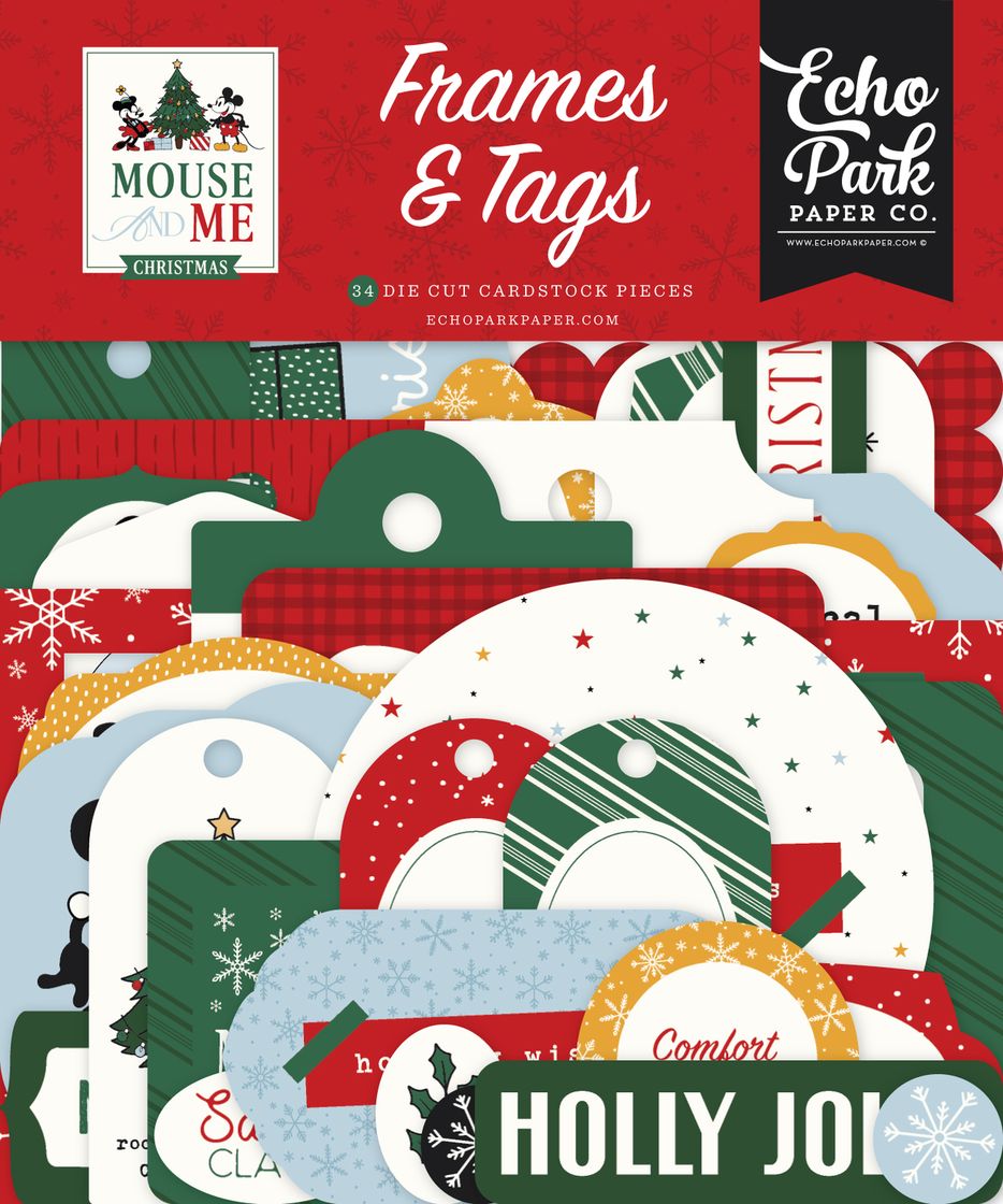 ***Pre-Order*** Echo Park - Mouse And Me Christmas - Frames & Tags