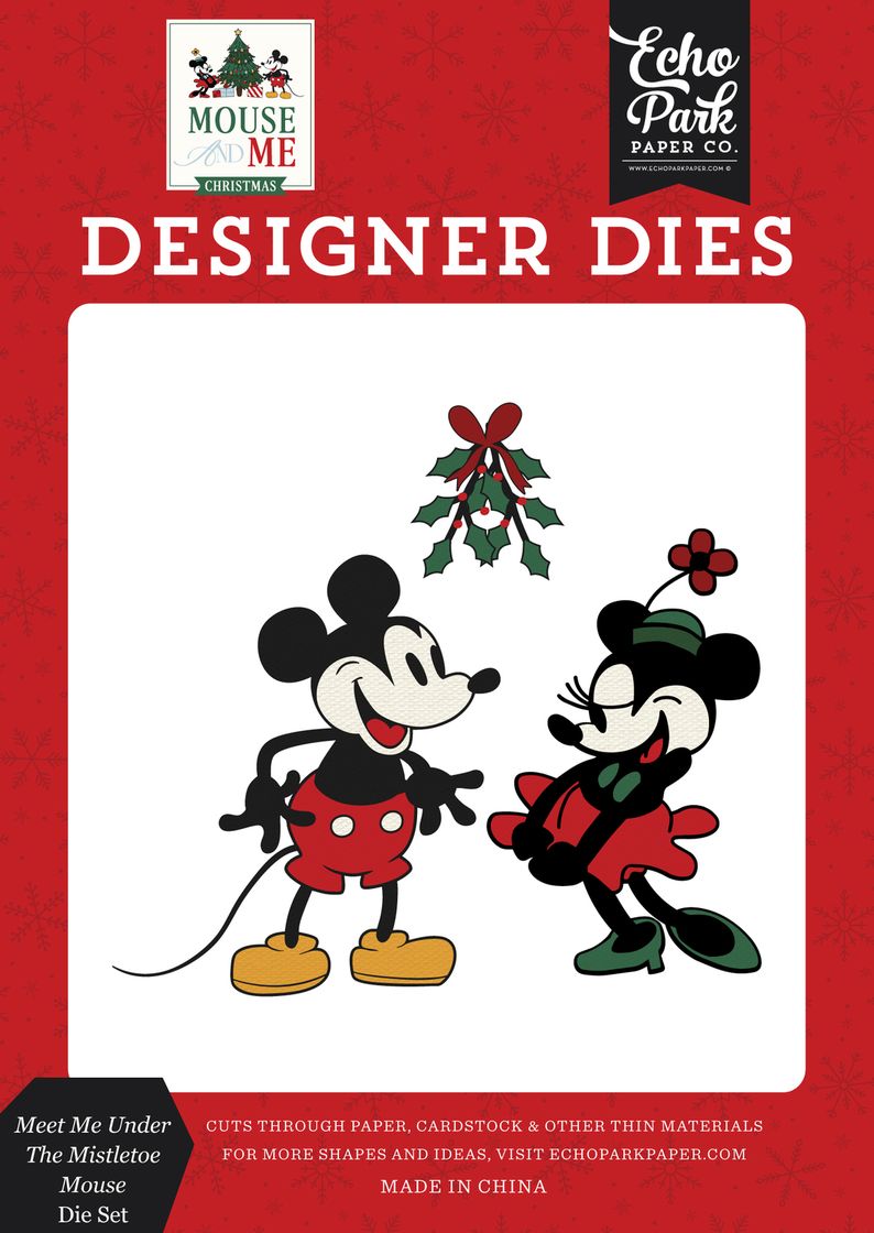 ***Pre-Order*** Echo Park - Mouse And Me Christmas - Meet Me Under The Mistletoe Mouse Die Set