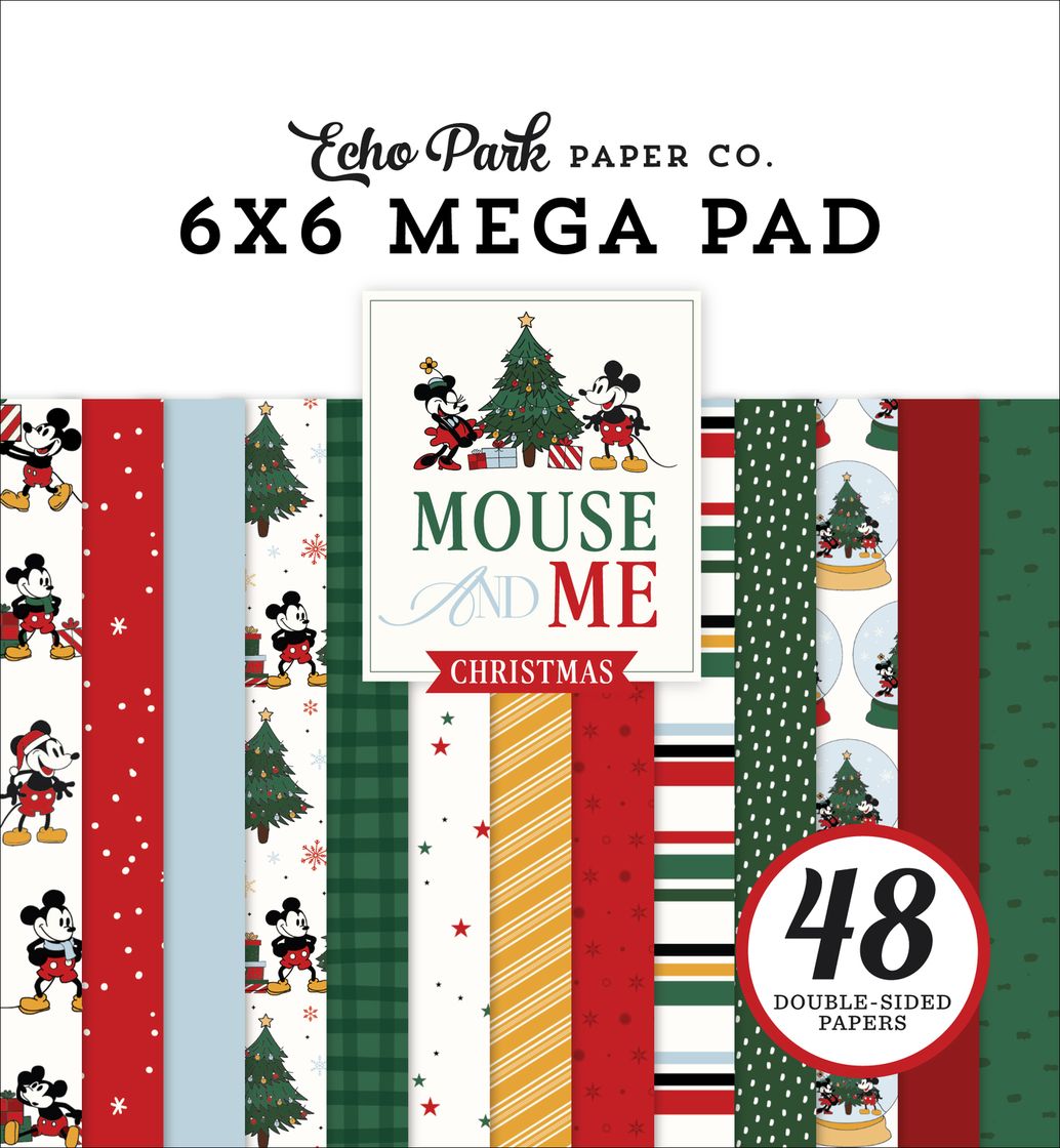 ***Pre-Order*** Echo Park - Mouse And Me Christmas - Cardmakers 6X6 Mega Pad
