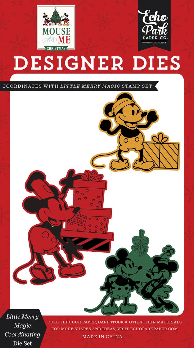 ***Pre-Order*** Echo Park - Mouse And Me Christmas - Little Merry Magic Coordinating Die Set