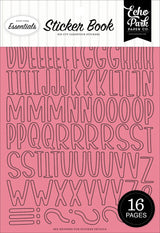 ***Pre-Order*** Echo Park - Essentials - Sticker Book - Alpha - Pink