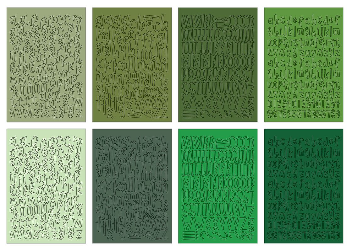 ***Pre-Order*** Echo Park - Essentials - Sticker Book - Alpha - Green