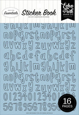 ***Pre-Order*** Echo Park - Essentials - Sticker Book - Alpha - Blue
