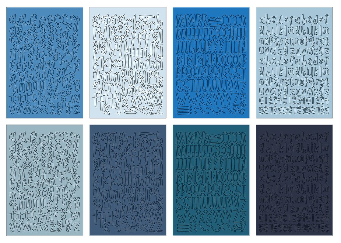 ***Pre-Order*** Echo Park - Essentials - Sticker Book - Alpha - Blue