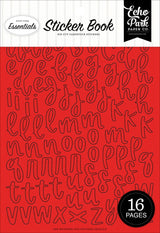 ***Pre-Order*** Echo Park - Essentials - Sticker Book - Alpha - Red