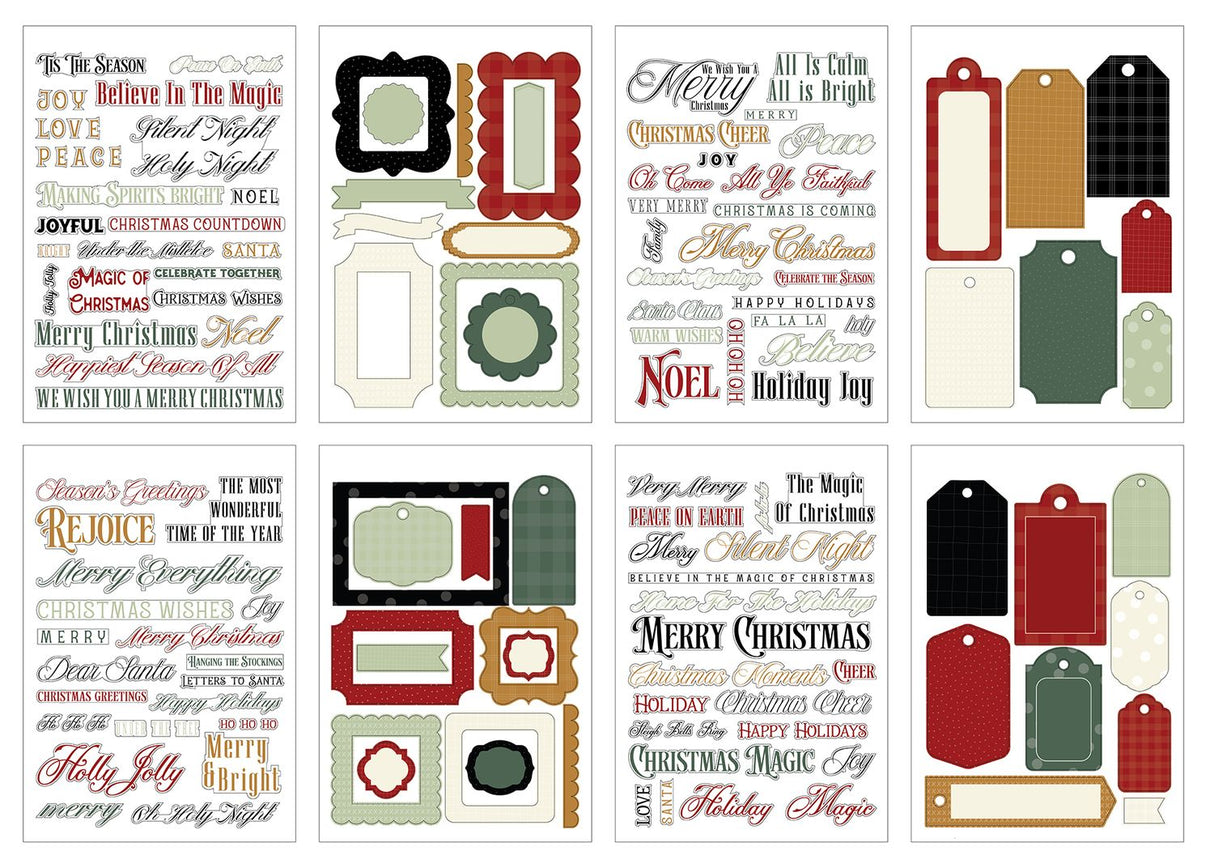 ***Pre-Order*** Echo Park - Essentials - Sticker Book - Phrases - Vintage Christmas