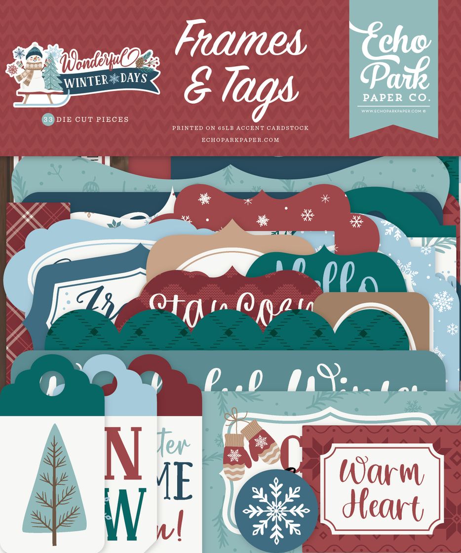 ***Pre-Order*** Echo Park - Wonderful Winter Days - Frames & Tags