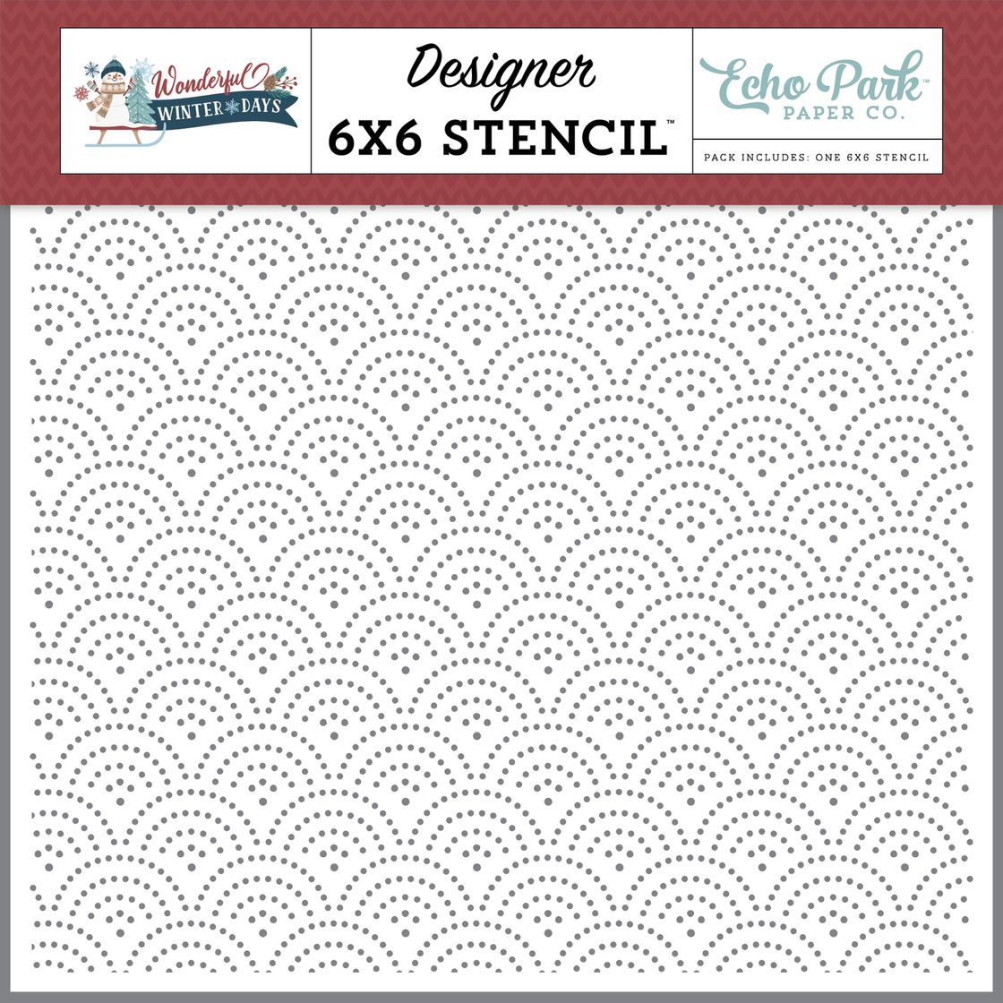 ***Pre-Order*** Echo Park - Wonderful Winter Days - Dashing Deco Dots Stencil