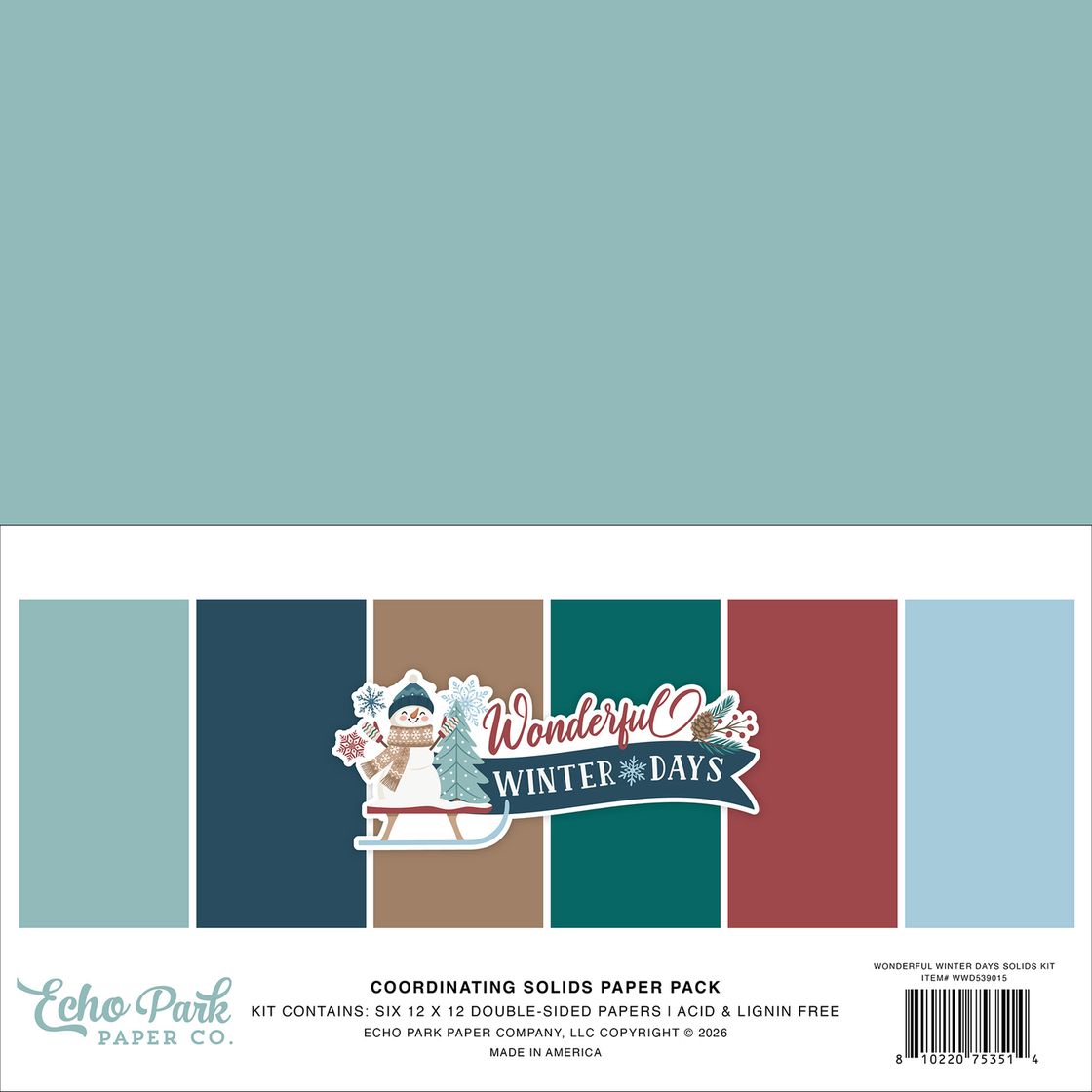 ***Pre-Order*** Echo Park - Wonderful Winter Days - Solids Kit